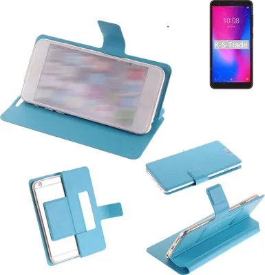 Produktbild von K-S-Trade Schutzhülle Handyhülle kompatibel mit ZTE Blade A3 2020 Flip cover Handy case Smartphone Klapphülle blau