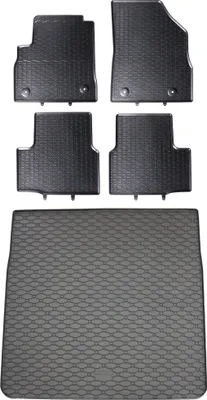 Produktbild von Gummi Fußmatten + Kofferraumwanne Set für Opel Astra K Kombi, Bj. 2015-