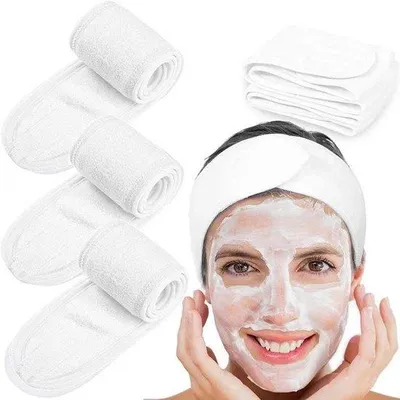 Produktbild von Haarbanden, Microfiber, Spa, Dames, Klittenbandsluiting, Baden, Sporten, Weiss