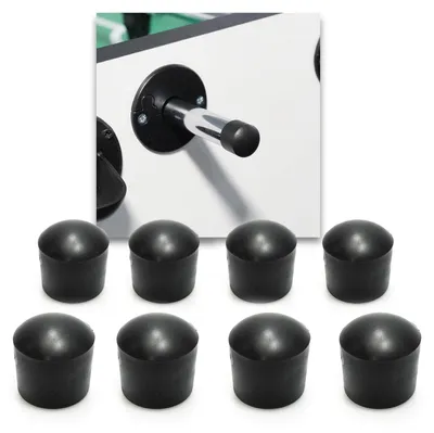 Produktbild von Kickerstangen Endkappen Profi für 16 mm Voll- und Hohlstangen Stangenschutz Abdeckkappe, weicher Gummi, Breite 20 mm Set 8 St.