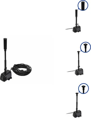 Produktbild von Springbrunnenpumpe mit 3 Aufsätzen 1000 l/h -  Brunnen- & Teichzubehör