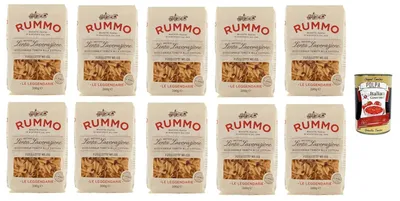 Produktbild von Italian Gourmet Fusillotti Nr. 155 Pasta 500 g – Bronzegezogen & langsam verarbeitet, extra bissfest, italienische Hartweizenpasta für Saucen & Ofengerichte – 10 x 500 g + Italian Gourmet Polpa