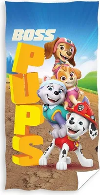 Produktbild von Kinderbadetuch 70x140 PAW PATROL Hunde BAUMWOLLE
