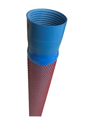 Produktbild von PVC Gewebefilter Filterrohr Brunnenrohr 2", 1m mit Filtertressengewebe, Rohrgewinde inklusive Bodenkappe