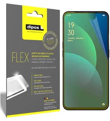 Produktbild von 3x Oppo F11 Pro Schutzfolie Folie, 100% Displayabdeckung, dipos Flex