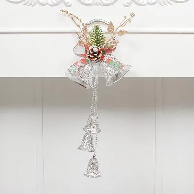 Produktbild von Silberner hängender Weihnachtsbaumschmuck DIY Ornamente