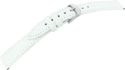 Produktbild von Echtleder-Uhrenarmband, weiß, 10 mm - 24 mm