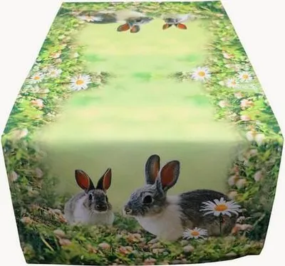 Produktbild von Tischband Polyester Hasen 40x90cm