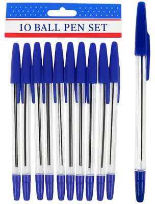 Produktbild von Kugelschreiber Set 10er Pack Blaue Tinte Klassische Stifte für Schule Büro Uni