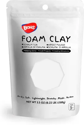 Produktbild von Modelliermasse aus Schaumstoff, weiß, lufttrocknend, 100 g
