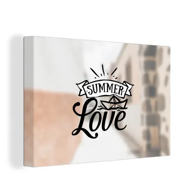 Produktbild von OneMillionCanvasses® - Leinwandbilder - 140x90 cm, Sommer - Liebe - Zitat, Wandbilder Kunstdruck Wanddekoration