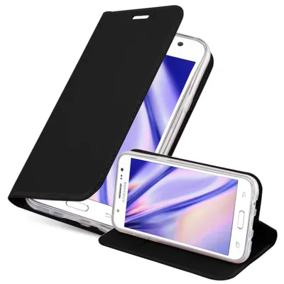 Image de Cadorabo Housse pour Samsung Galaxy J5 2015 Housse de protection en noir Cover Etui Book Case Booklet