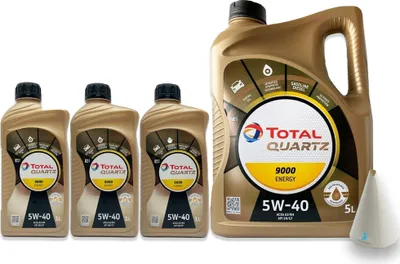 Produktbild von Total Quartz 9000 Energy | 5W-40 | 8 L | MB 229.5 | VW 502.00 / 505.00 | Porsche A40 | mit Trichter