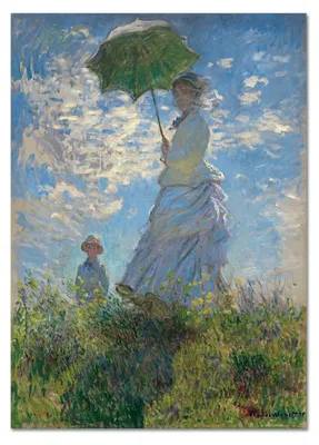 Immagine prodotto di Giallobus - Donna con ombrello - Claude Monet - 100L x 140l cm - Quadro - Vetro acrilico