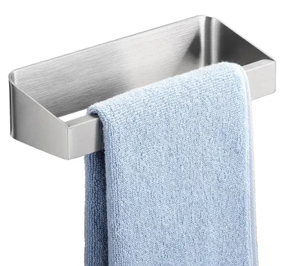 Zdjęcie produktu dla Samoprzylepny wieszak na ręczniki - stal nierdzewna - srebrny - 30 cm