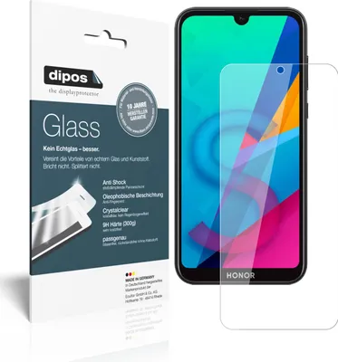 Produktbild von 2x Schutzfolie für Honor 8S - Anti-Shock 9H Folie dipos Glass Kunststoffglas