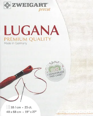 Obrázek produktu pro Počítací látka LUGANA Zweigart Precut 25 ct. 3835 barva 1079 Vintage düne, vyšívací látka pro vyšívání 48x68 cm