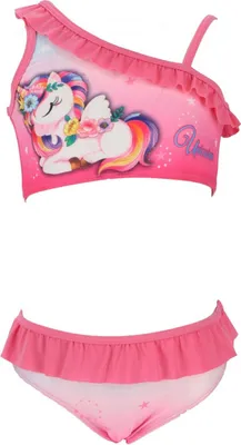 Produktbild von Einhorn Mädchen Badeanzug Magischer Bikini für den Pool oder am Strand 3/4 Jahre Rosa