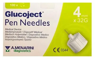 Produktbild von Menarini Glucoject Insulin Needle 32gx4mm 100U