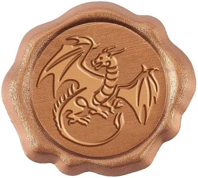 Produktbild von Wachsiegel- Aufkleber 50 Stück - Selbstklebend - Verschluss - Drachen/ Siegelstempel - Kreatives Design - Einladungen/ Scrapbooking - Siegelstempel