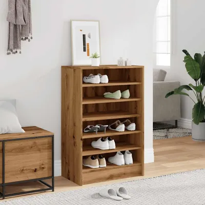 Immagine prodotto di vidaXL Scarpiera in rovere artigianale 60x35x92 cm Materiale a base di legno