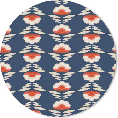 Produktbild von MuchoWow® Mauspad Mousepad Muster - Abstrakt - Blumen 20x20 cm - Mousepads - Maus Mat - Pad - Mausunterlage - Schreibtischmatte