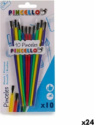 Obrázek produktu pro Barevná sada štětců z plastu (24 kusů)