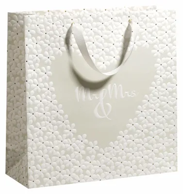 Produktbild von Geschenktüte "Mr & Mrs" | B33 x T12 x H33cm