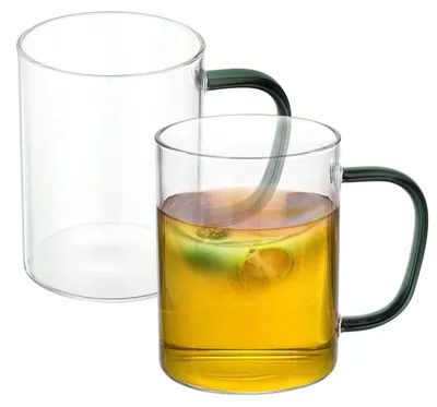 Obrázok produktu pre Solidchoice – 2 odmerné poháre s objemom 500 ml, s zelenou rukoväťou