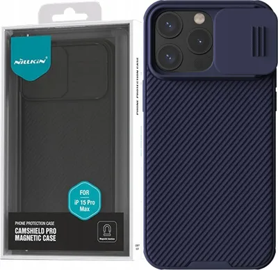 Produktbild von Nillkin Ledertasche Kamera Hülle für Iphone 15 Pro Max Lila