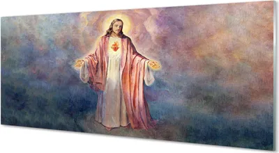 Produktbild von Glasbilder 125x50 Wandkunst Jesus