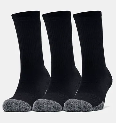 Zdjęcie produktu dla Under Armour Adult HeatGear Crew 3-Pack Black/Steel XL Skarpety do biegania