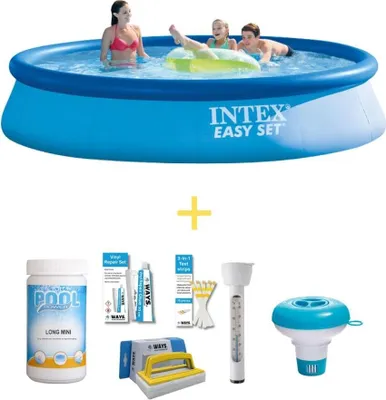 Produktbild von Intex Easy Set Pool - 396 x 84 cm - Inklusive WAYS Wartungspaket