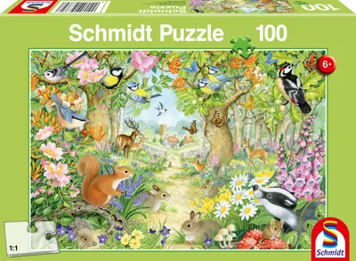 Produktbild von Tiere im Wald. Puzzle 100 Teile