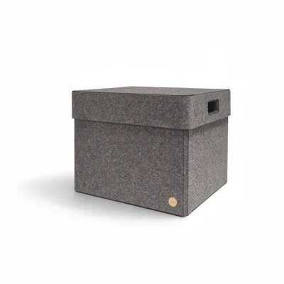 Produktbild von Aufbewahrungsbox CLASSIC Filz 42 x 40 x 33 cm mit Deckel in anthrazit meliert