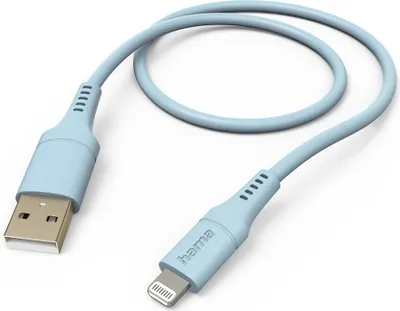 Produktbild von Hama Flexible, 1,5 m, Lightning, USB A, Männlich, Männlich, Blau