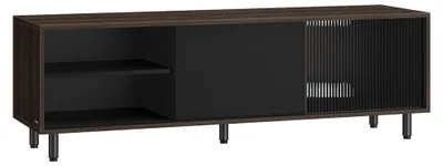 Obrázek produktu pro TV stolek se skleněnou deskou a ocelovými nohami – 140 x 39 x 45 cm