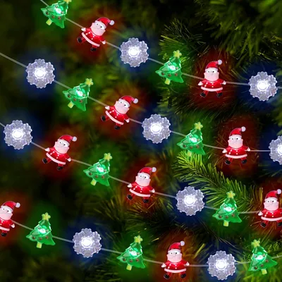 Lichterkette 3 m 20 LEDs Weihnachtsmotive batteriebetrieben Innen