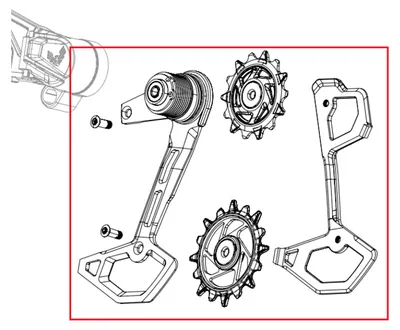 Produktbild von Sram Schaltwerk-Käfig-Set XO T-Type AXS