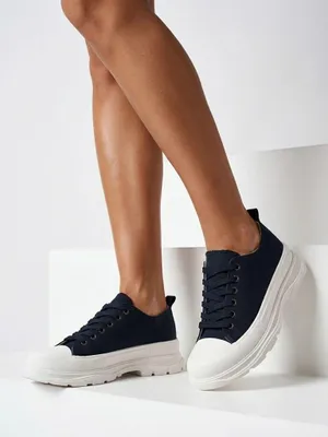 Produktbild von Damen Stoff-Sneakers Emery Navy/Blau, leichte Freizeitschuhe, Größe 36