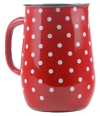 Produktbild von Emaillierter Krug Belis/Sfinx, rot, weiße Punkte, 2,5 l