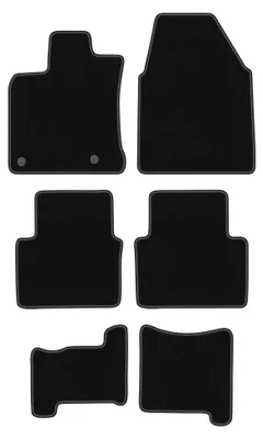 Produktbild von Velours-Fußmatten für Nissan Qashqai +2 2007-2013 (Crossover) – 4-tlg, Schwarz, passgenau – Wielganizator BASIC