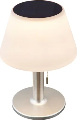 Produktbild von LED Solartischlampe, silber, Edelstahl, weiß, H 28 cm