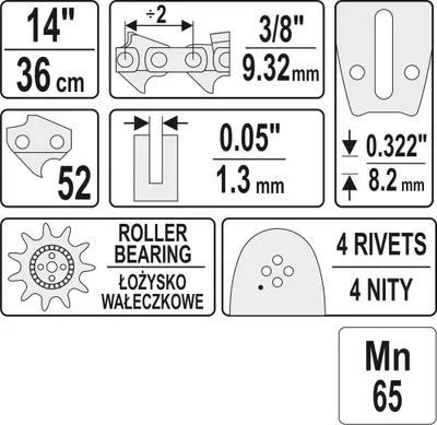 Obrázek produktu pro Yato YT-84931, 1 kusů, Ocel