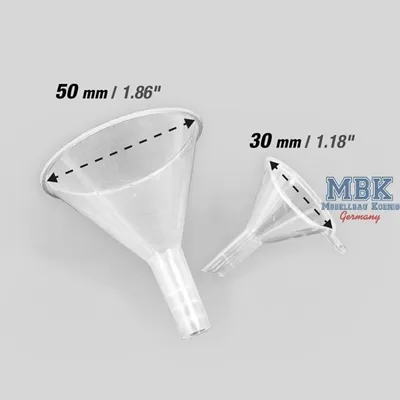Imagen del producto de Embudo de plástico MIG AMIG8267: modelos de 30 mm y 50 mm / Embudos