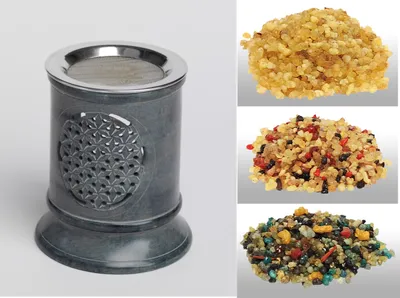Produktbild von Räucherset Räucherstövchen aus Speckstein mit Räuchermischung (Set 2)