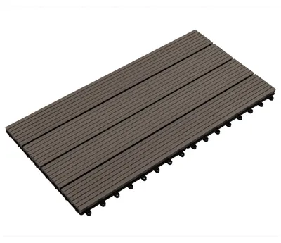 Zdjęcie produktu dla Płytki tarasowe vidaXL, 6 szt., ciemnobrązowe, 60 x 30 cm, WPC