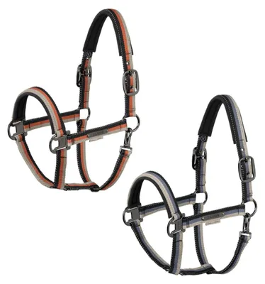 Produktbild von Eskadron Platinum Halfter " LIGHTWEIGHT DOUBLE PIN ", Stallhalfter Größe - Pony1 Farbe - black-pale grey-slate blue