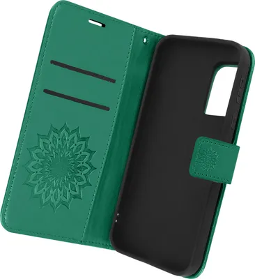 Image de Avizar, coque de protection rabattable avec motif mandala et compartiments pour cartes, pour Samsung Galaxy S20 FE, couleur verte