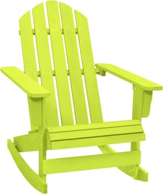 Produktbild von The Living Store Adirondack-Schaukelstuhl Massivholz Tanne Grün